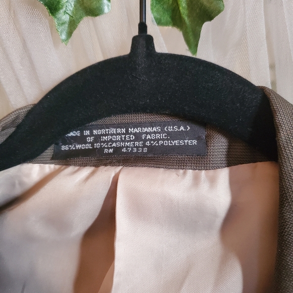 Albert Nipon Men's Wool Cashmere Blend Singe Breasted Blazer 42R brown - Picture 2 of 6